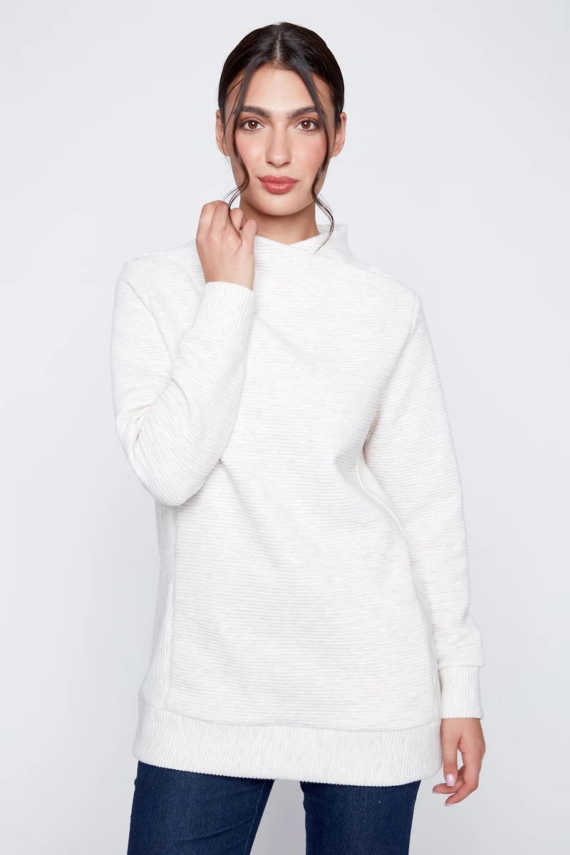Quilted knit tunic
