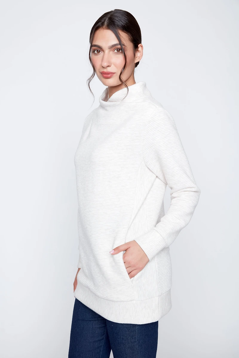 Quilted knit tunic