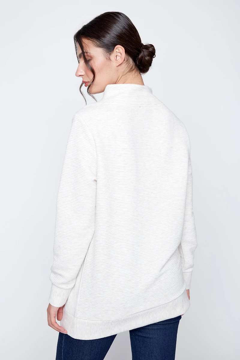 Quilted knit tunic