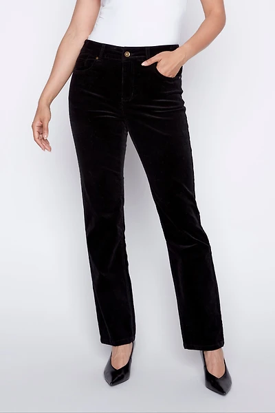 Straight leg corduroy pant