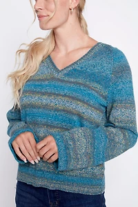 Cotton space dye sweater