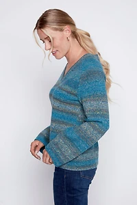 Cotton space dye sweater