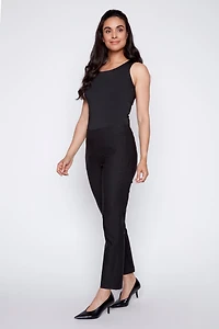 Le pantalon jambe étroite en bengaline pailletée