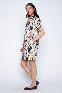 La robe en coton à imprimé feuilles de jungle
