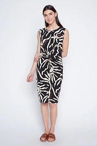 Twisted knot printed dress