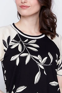Flutter sleeve printed top