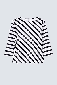 Le haut rayé à manches cloche