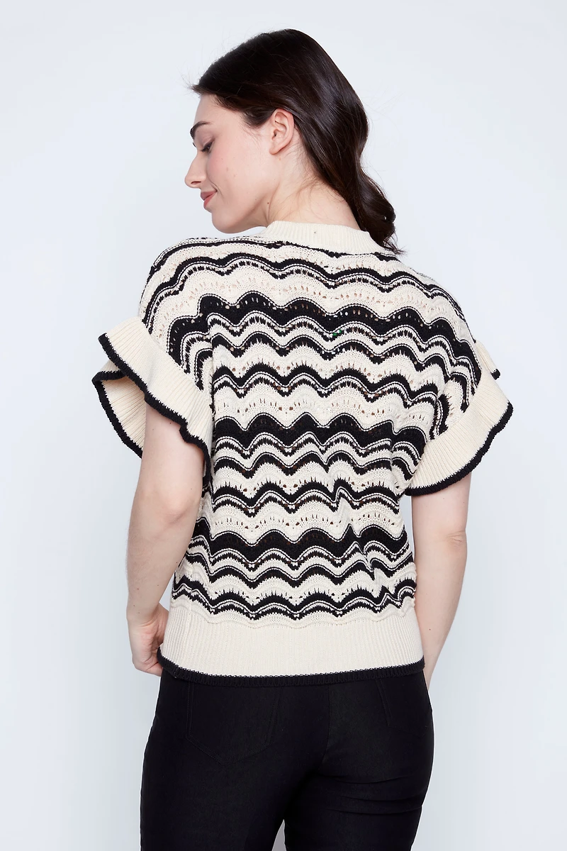 Le pull en coton rayé Missoni