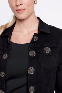 La veste en denim à gros boutons