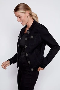 La veste en denim à gros boutons