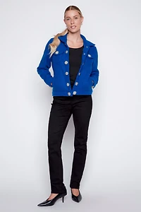 La veste en laine bouillie à gros boutons