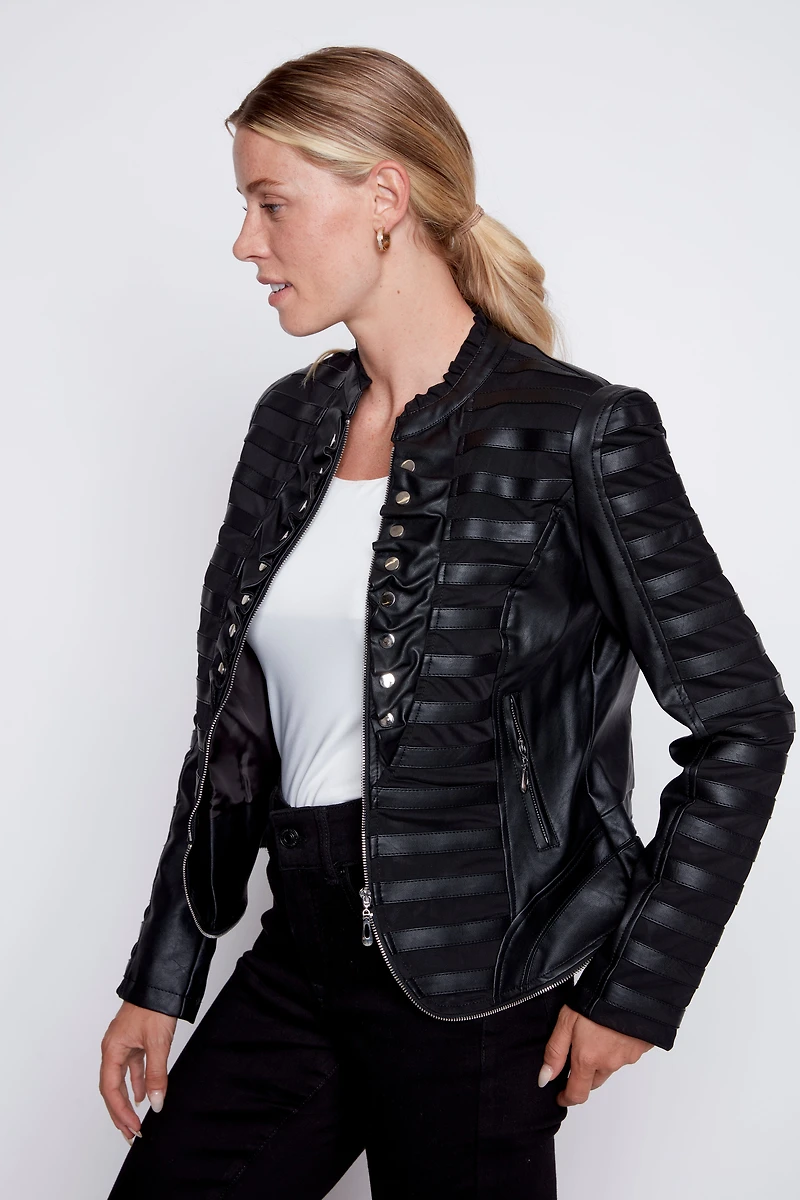 Pleather admiral jacket