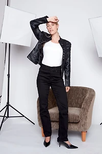 Pleather admiral jacket