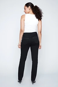 Straight leg rhinestone detail jean