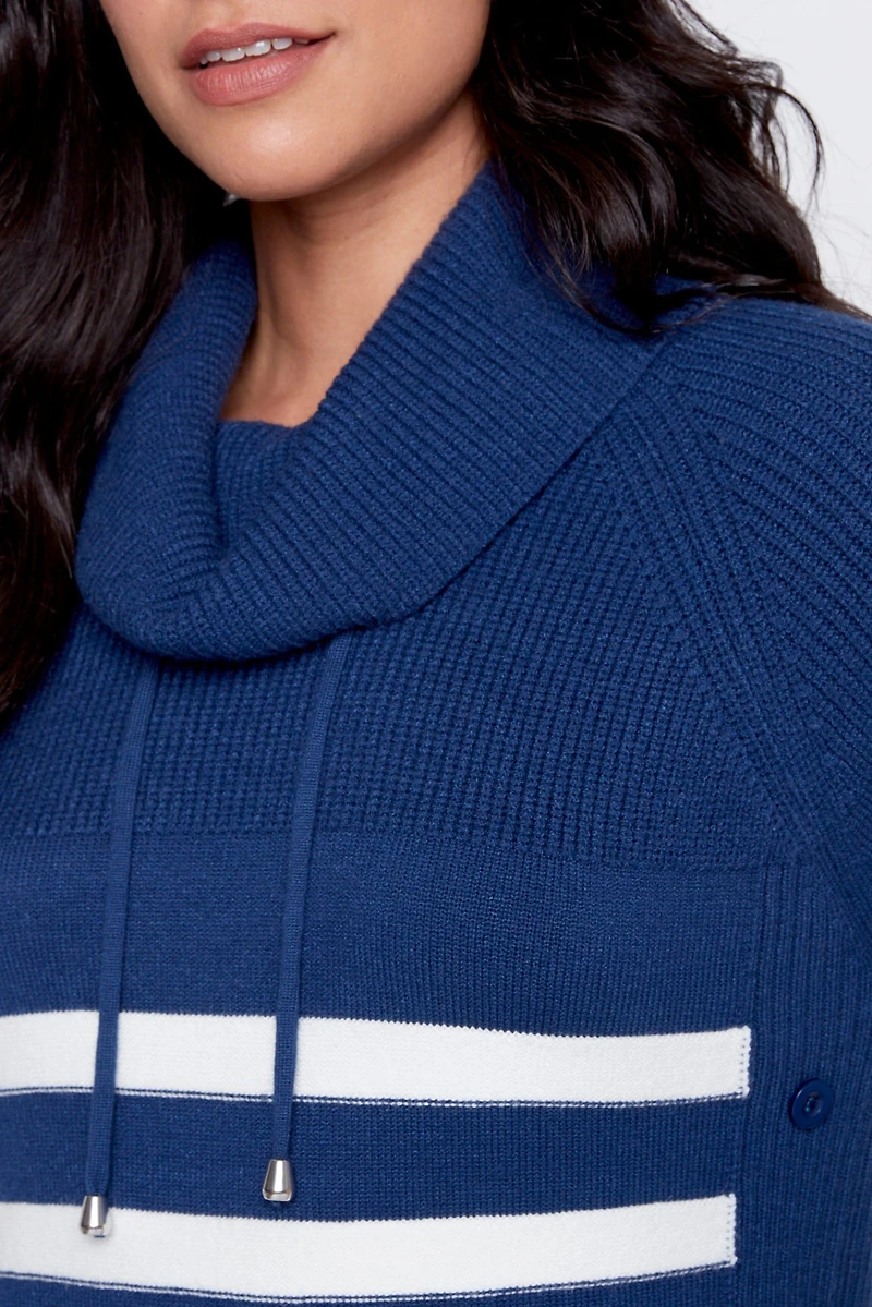 Stripe kangaroo sweater