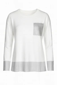 Metallic trim sweater