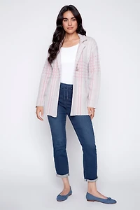 Le cardigan à carreaux
