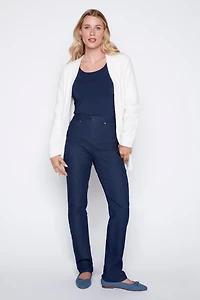 Solid judge collar cardigan