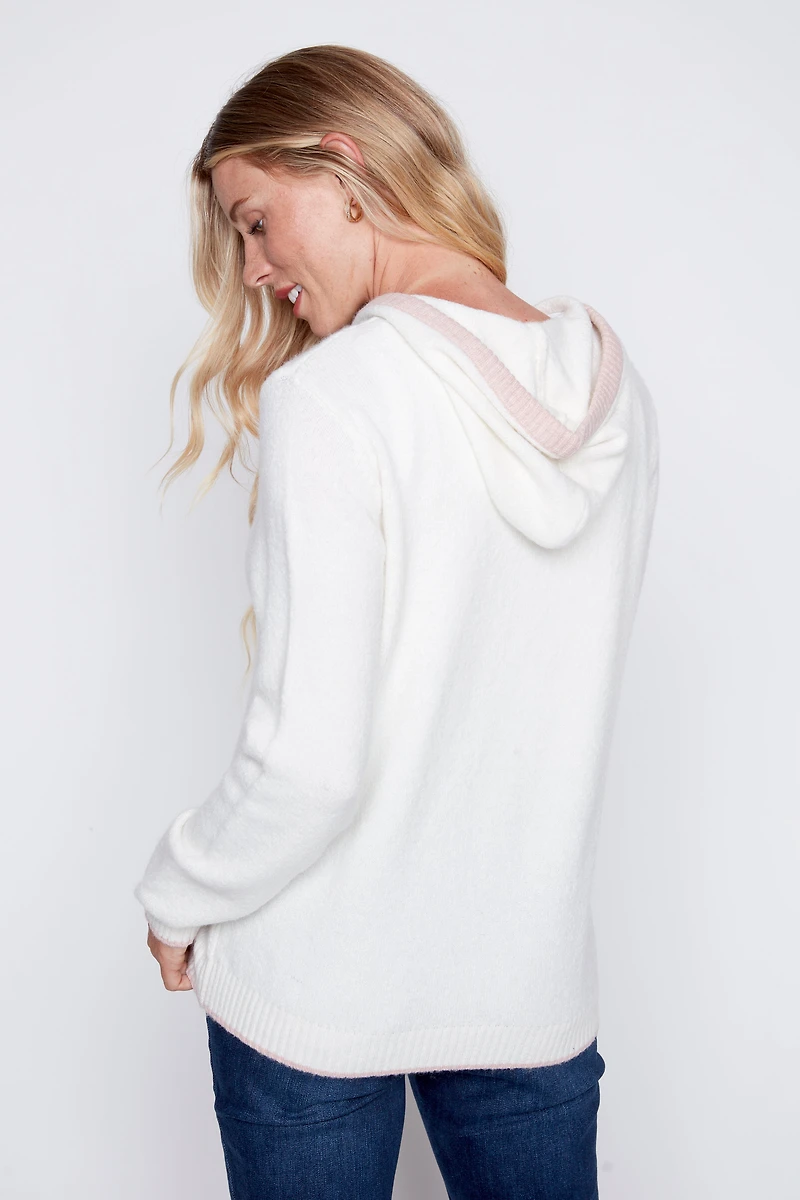 Heart squares design hoodie