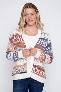 Aztec design cardigan