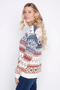 Aztec design cardigan