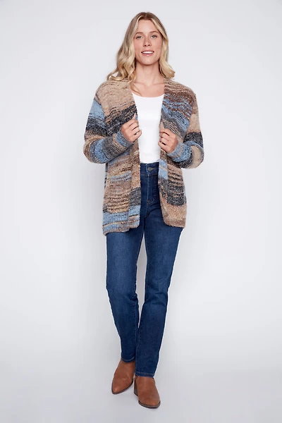 Le cardigan en laine mélangée