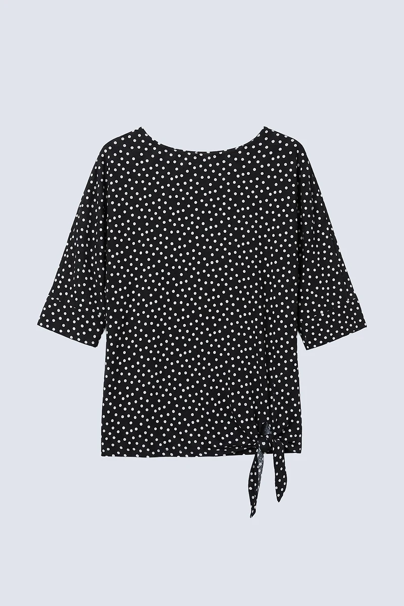 Dot print knot front top