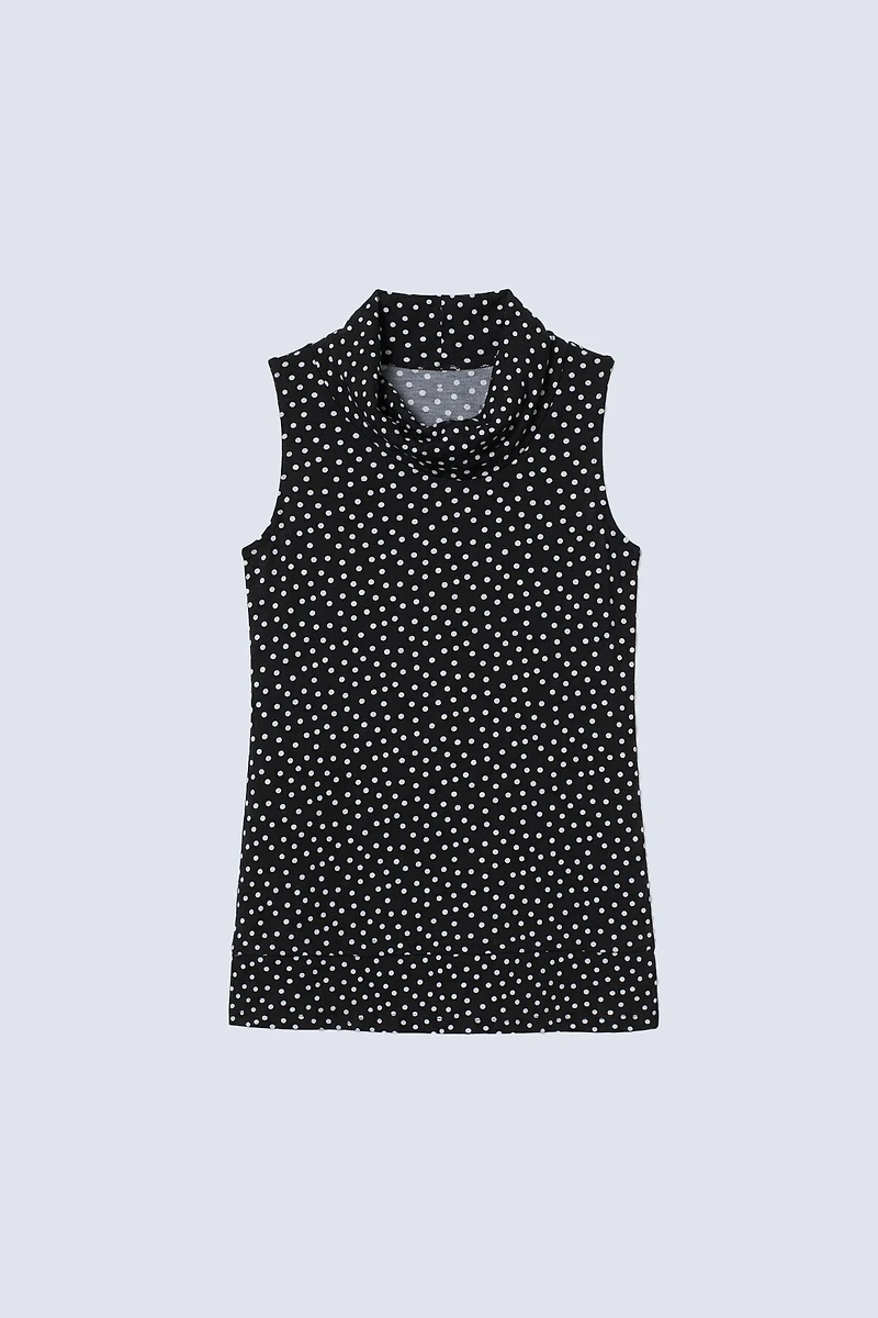 Drop neck dot print tunic