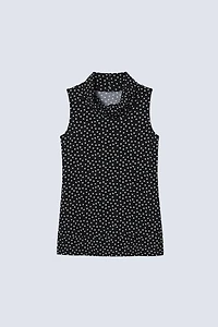 Drop neck dot print tunic