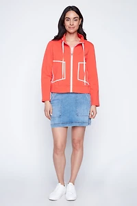 Zip front cotton jacket