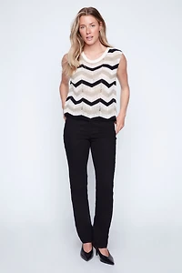 Zig zag pattern crochet top