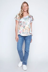 Tropical landscape t-shirt