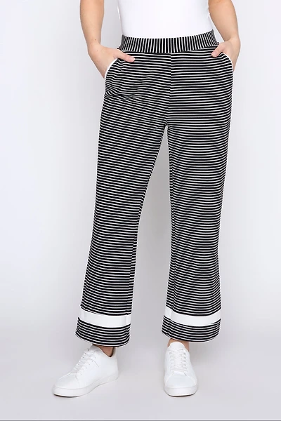 Pull on stripe capri