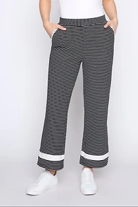 Pull on stripe capri