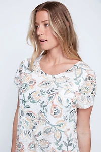 La robe trapèze à motif jardin