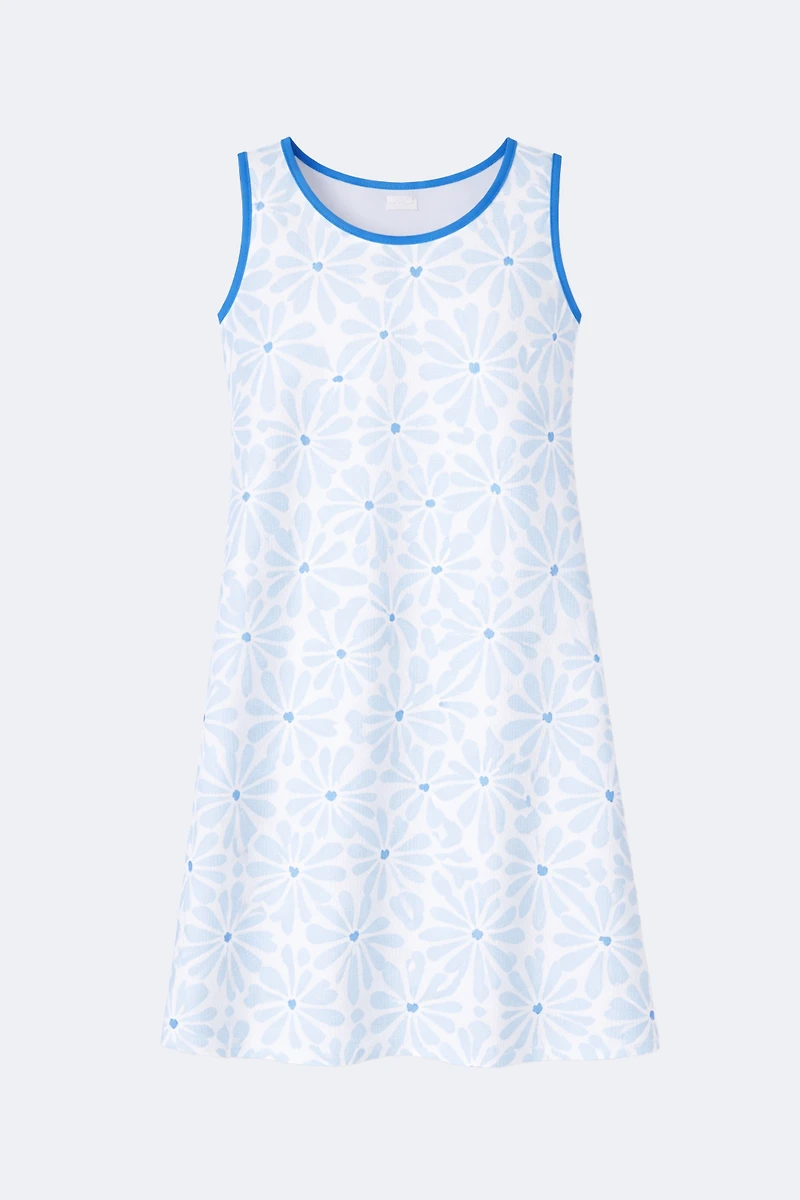 A-line floral textured dress