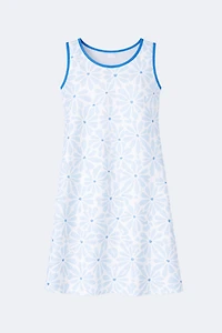 A-line floral textured dress