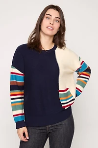 Color Block Stripe Sweater