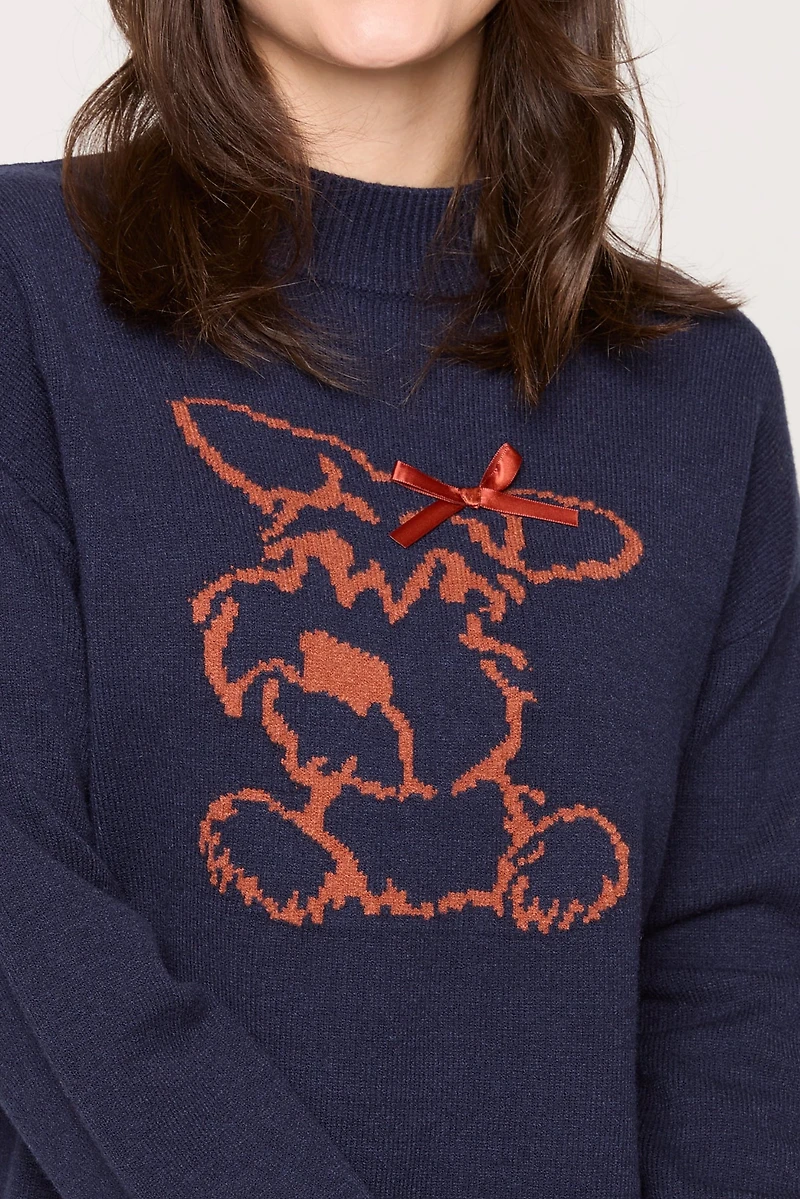 Dog Graphic Knit Sweater