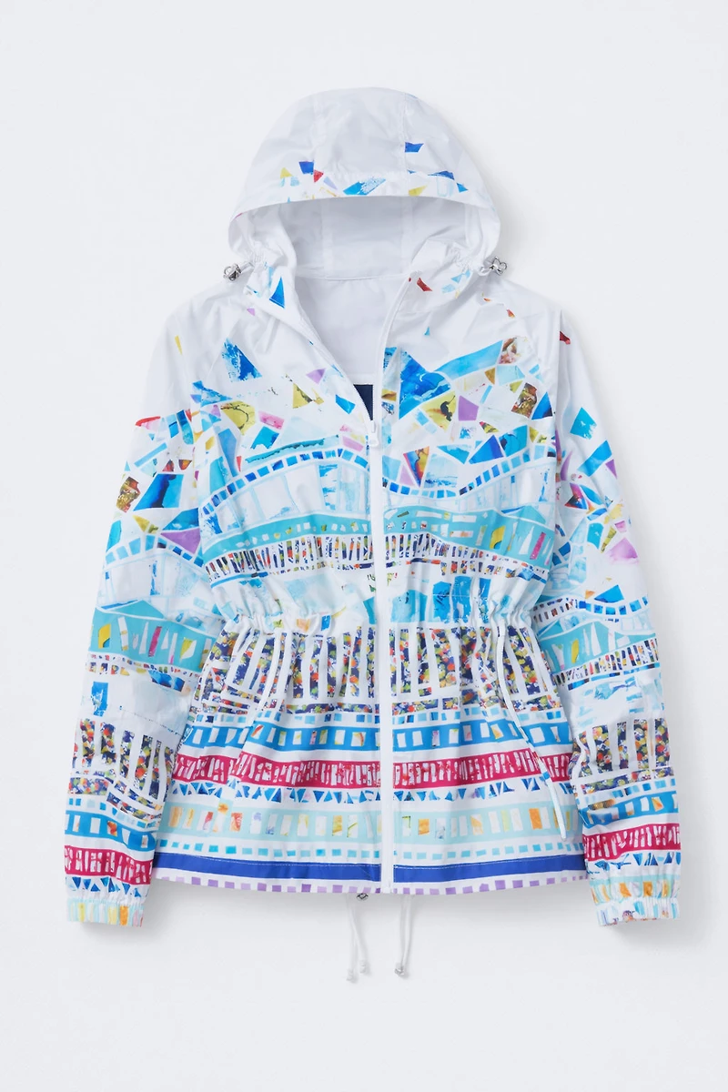 L'imperméable à imprimé mosaïque