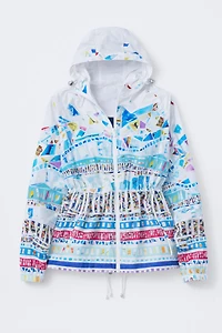 L'imperméable à imprimé mosaïque