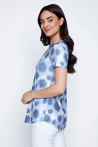Tie dye jacquard tunic