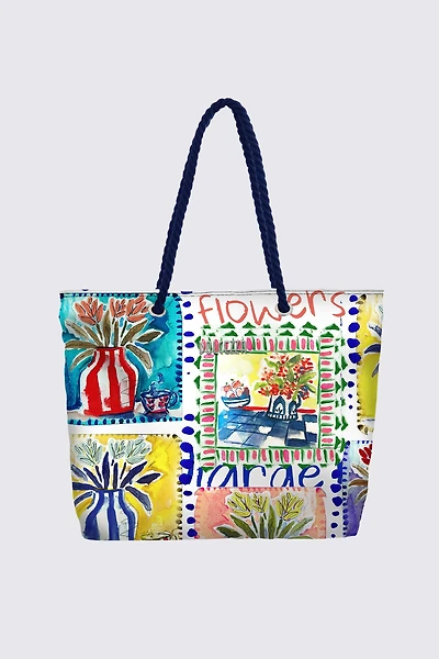Le sac de plage à imprimé floral
