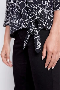Floral knot detail top