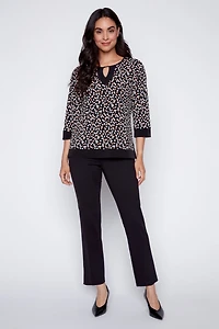 Contrast trim tunic