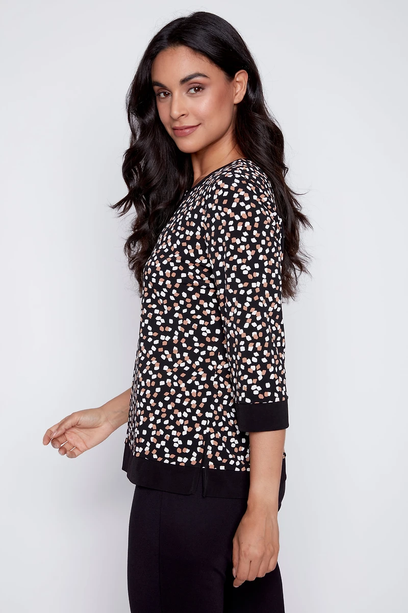 Contrast trim tunic