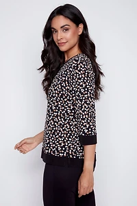 Contrast trim tunic
