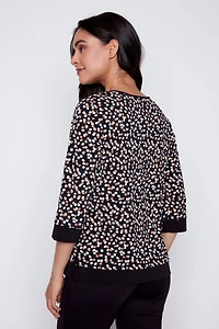 Contrast trim tunic