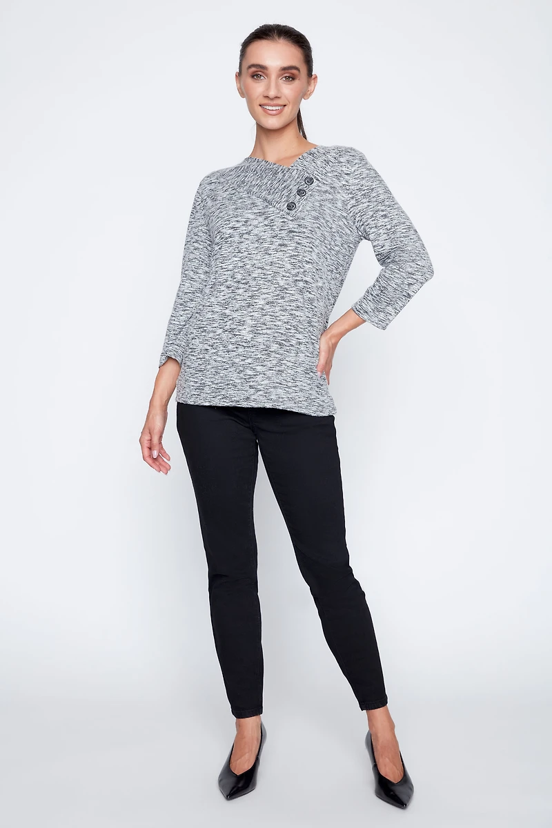 Two tone knit top