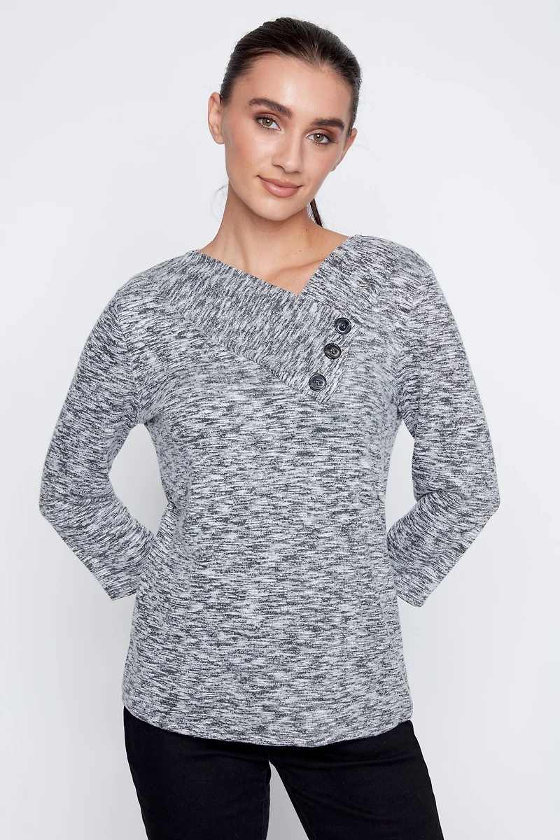 Two tone knit top